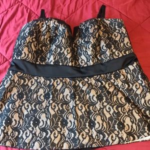Gold and black corset